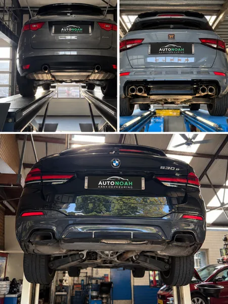 BMW 530e, Cupra Ateca en Maserati Levante tijdens aankoopkeuring door Autonoah
